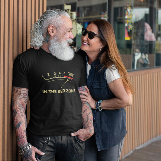 "In The Red Zone" T-Shirt | Funny Max Heart Rate Cycling Tee