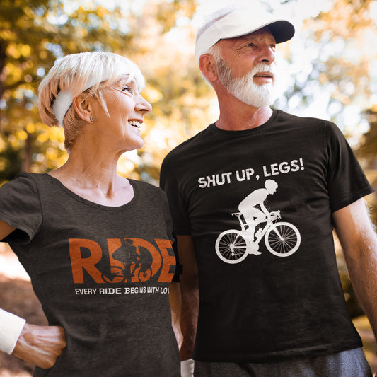 "Shut Up Legs" T-Shirt | Motivational Cycling Mantra Tee