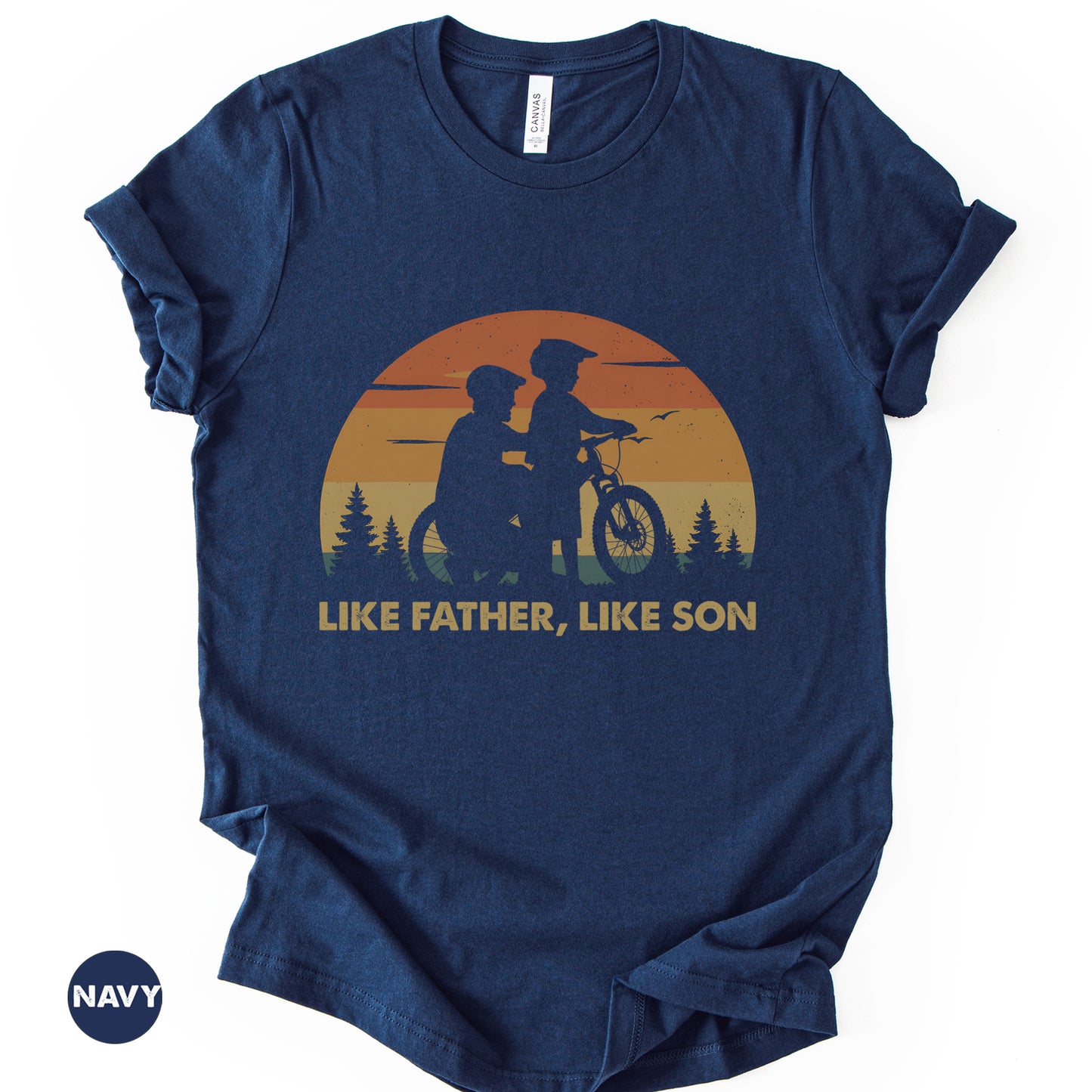 Dad & Son Cycling Tee – “Like Father, Like Son” Family Bike Shirt