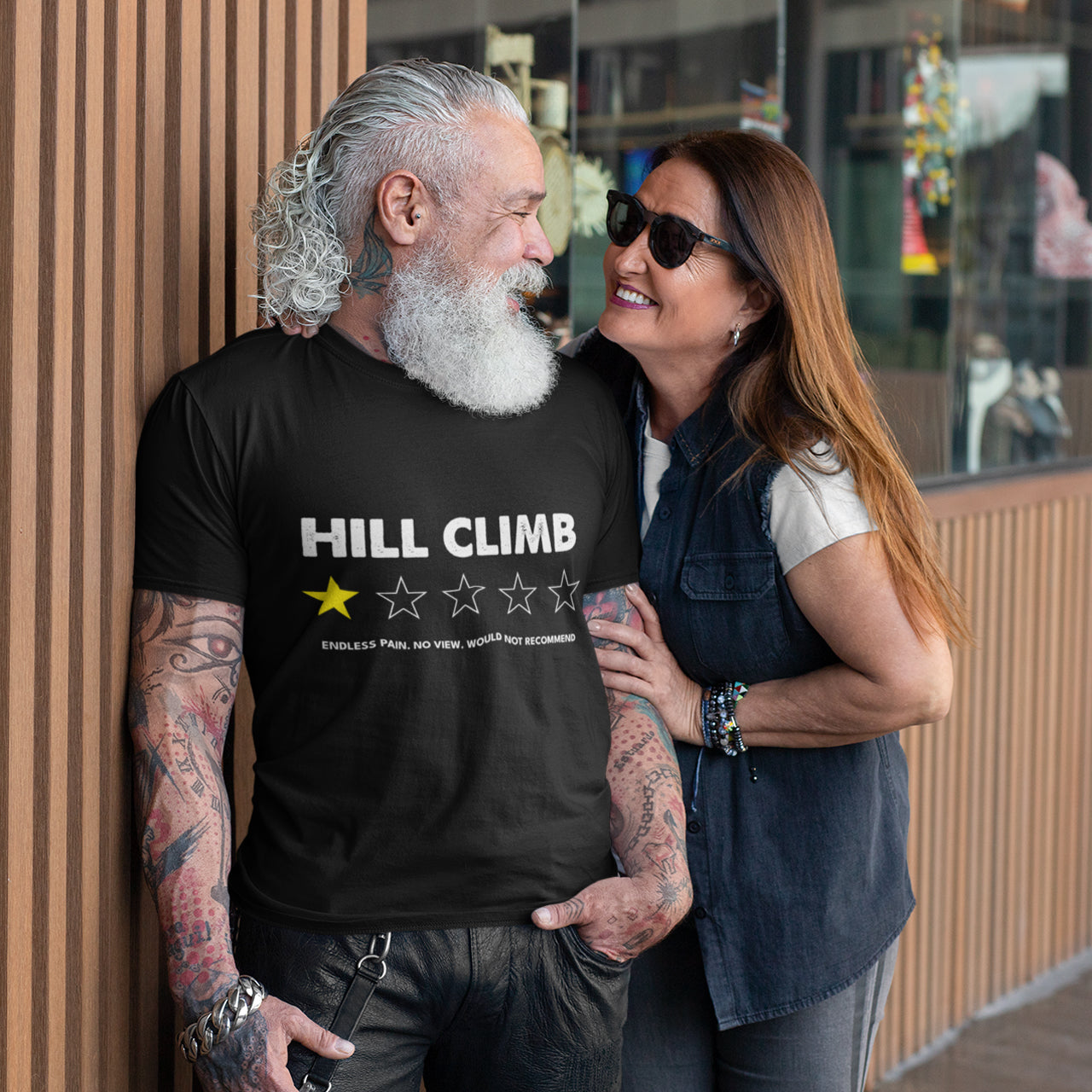 Funny Hill Climb T-Shirt | Sarcastic Cycling Review Tee
