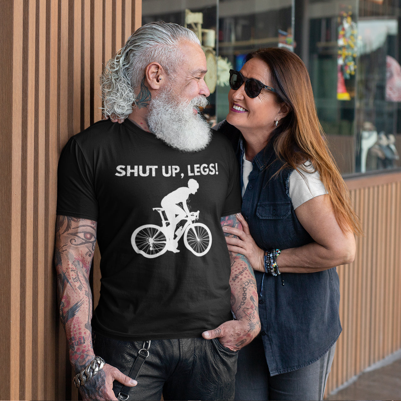 "Shut Up Legs" T-Shirt | Motivational Cycling Mantra Tee