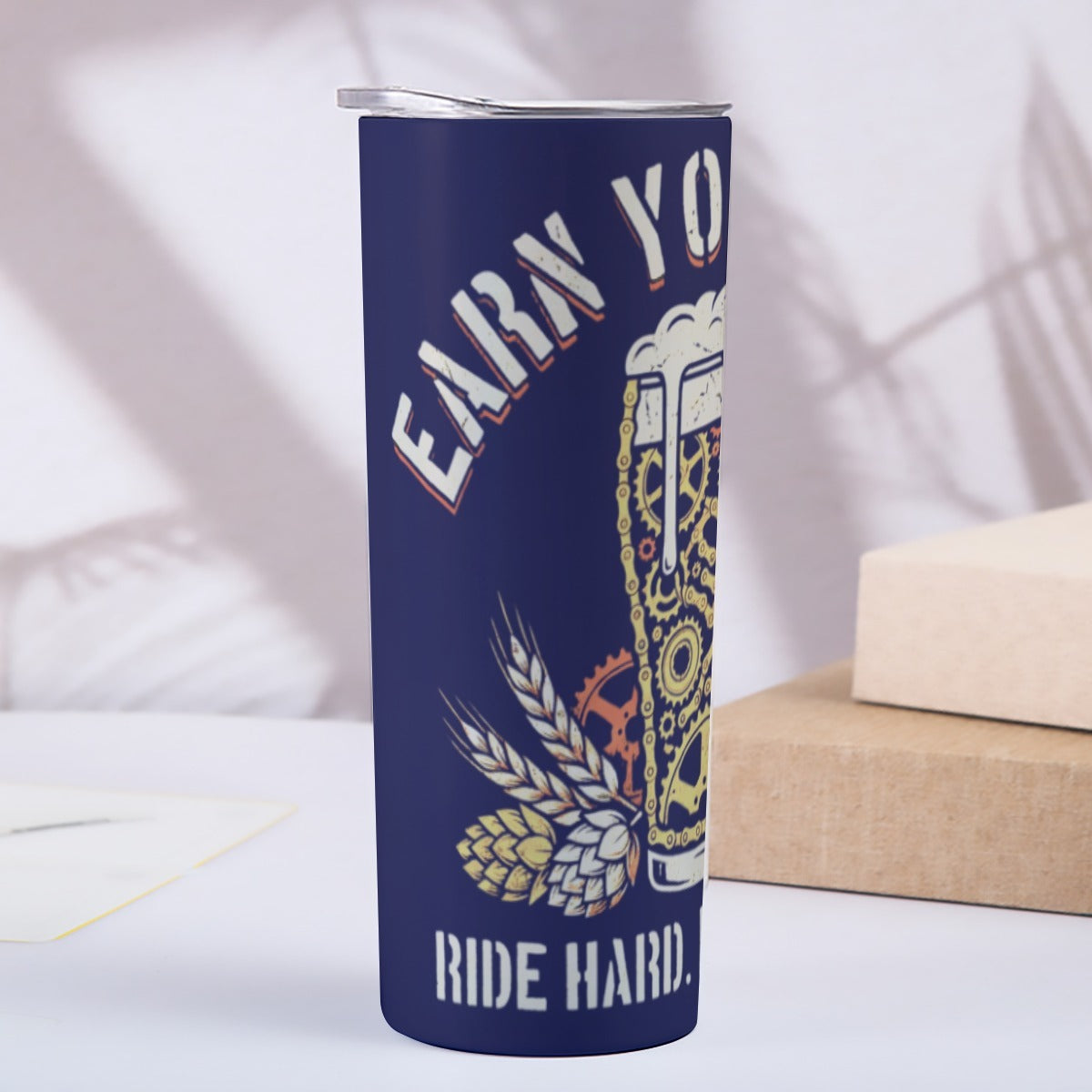Earn Your Beer Skinny Tumbler
