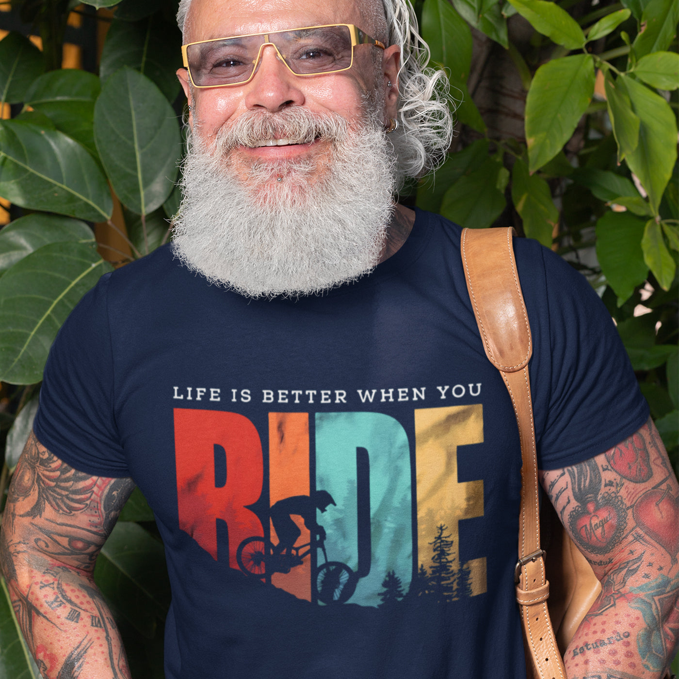 "Life is Better When You Ride" T-Shirt, Mountain Bike Nature Tee