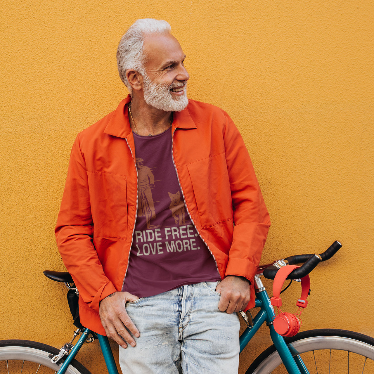 Cycling With Pet T-Shirt | "Ride Free Love More" Cyclist Gift