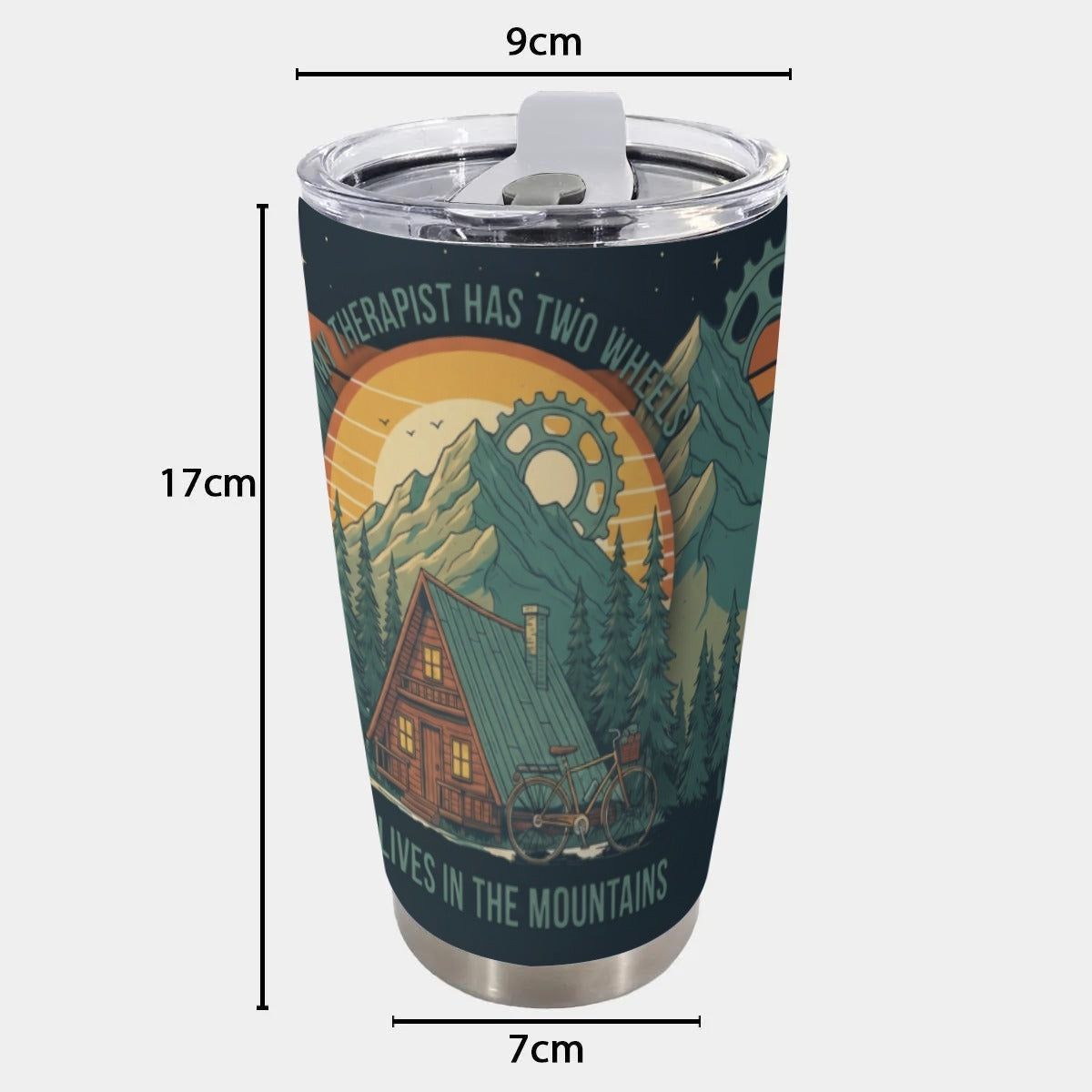 Therapy Wheels Tapered Tumbler