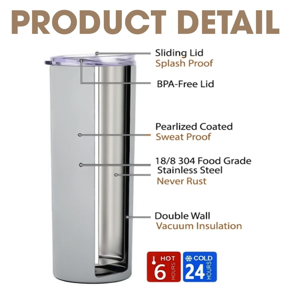 Veteran Cyclist | Skinny Tumbler