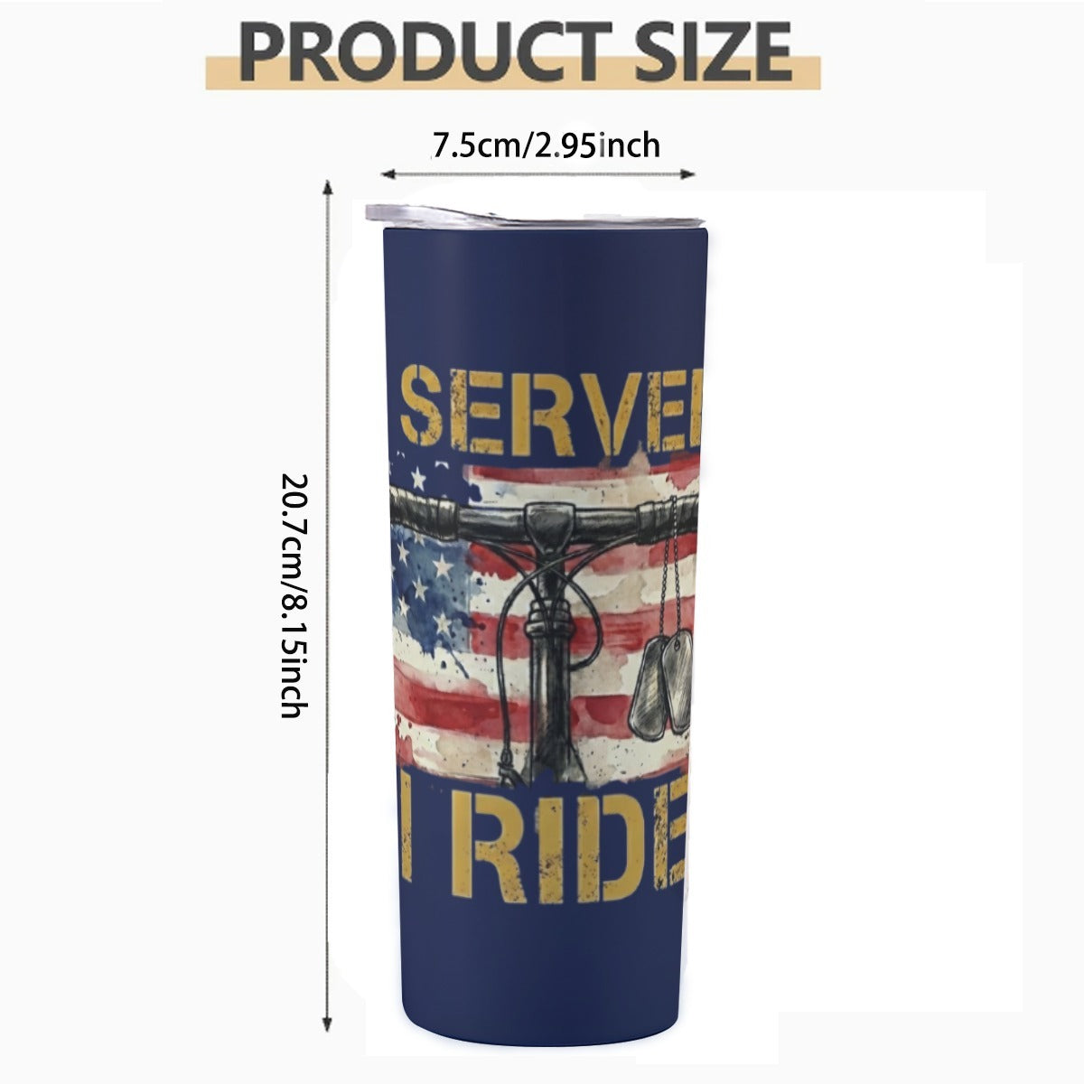 Veteran Cyclist | Skinny Tumbler