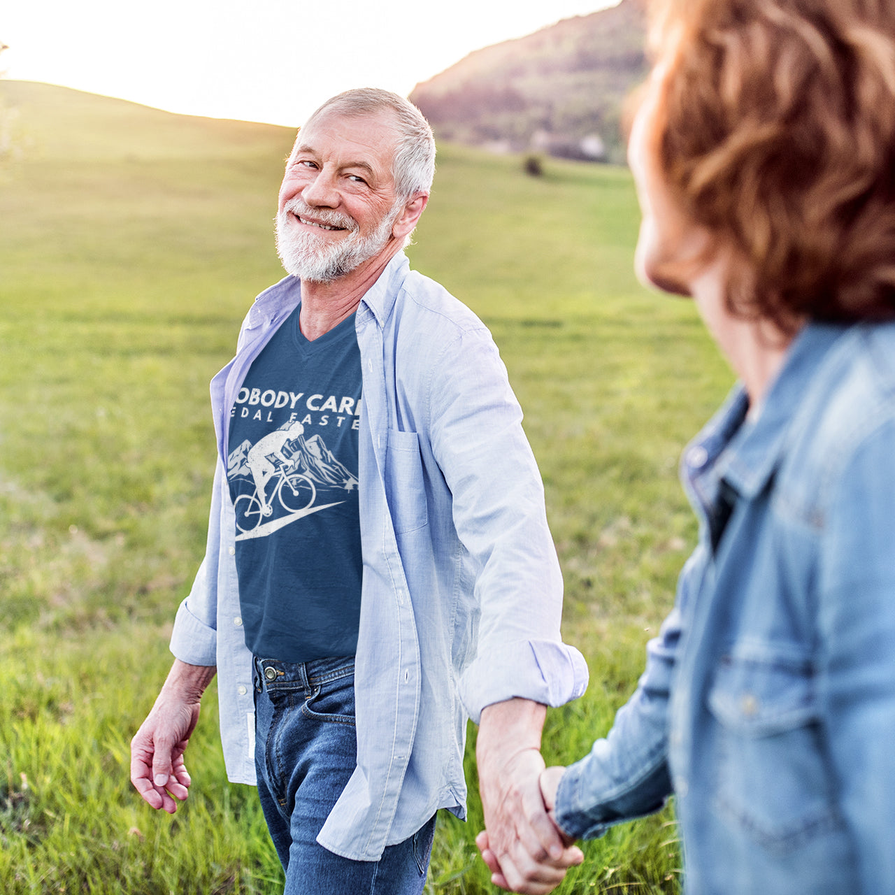 "Nobody Cares Pedal Faster" T-Shirt | Funny Motivational Cycling Tee