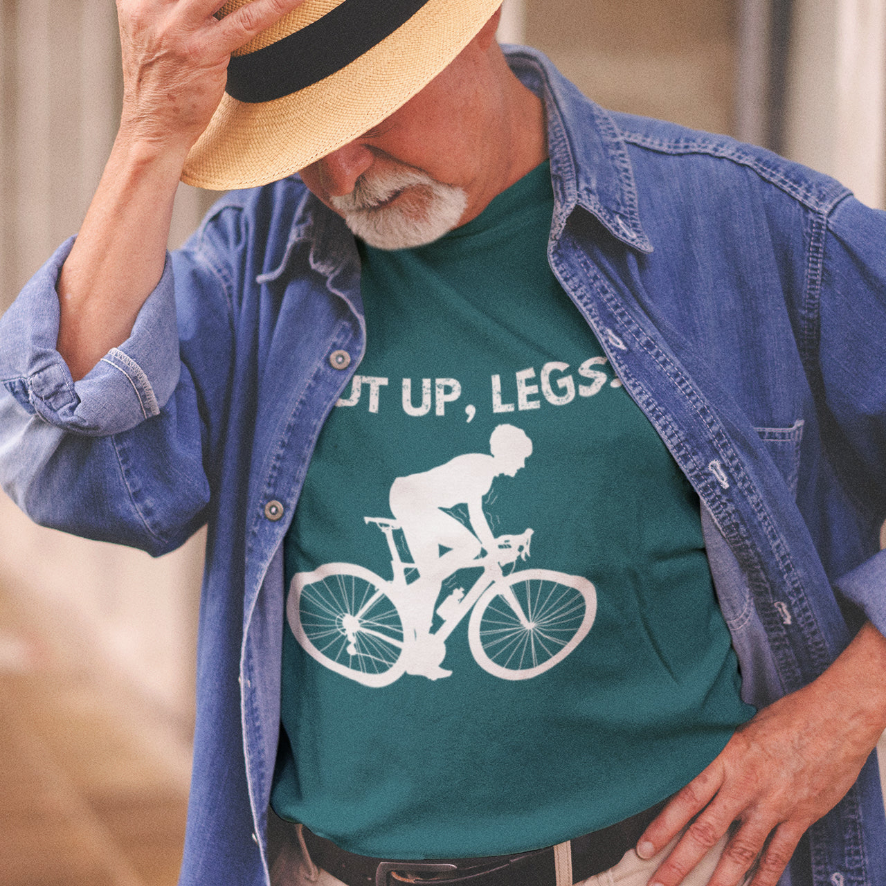 "Shut Up Legs" T-Shirt | Motivational Cycling Mantra Tee
