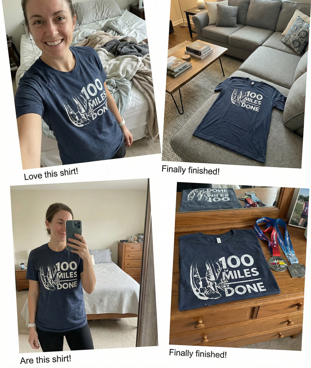 "100 Miles Done" T-Shirt | Century Ride Finisher Gift