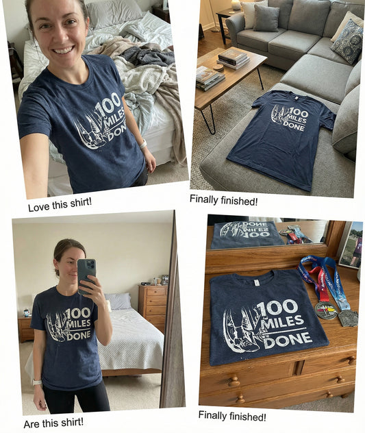 "100 Miles Done" T-Shirt | Century Ride Finisher Gift