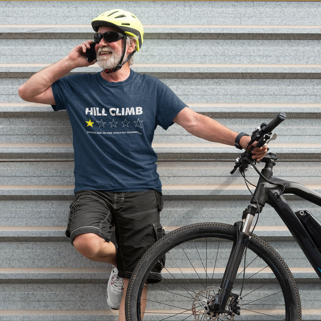 Funny Hill Climb T-Shirt | Sarcastic Cycling Review Tee