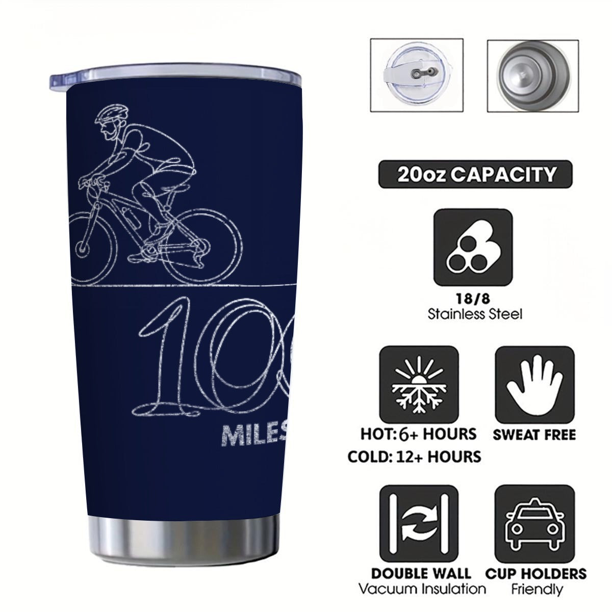 100 Miles Tapered Tumbler