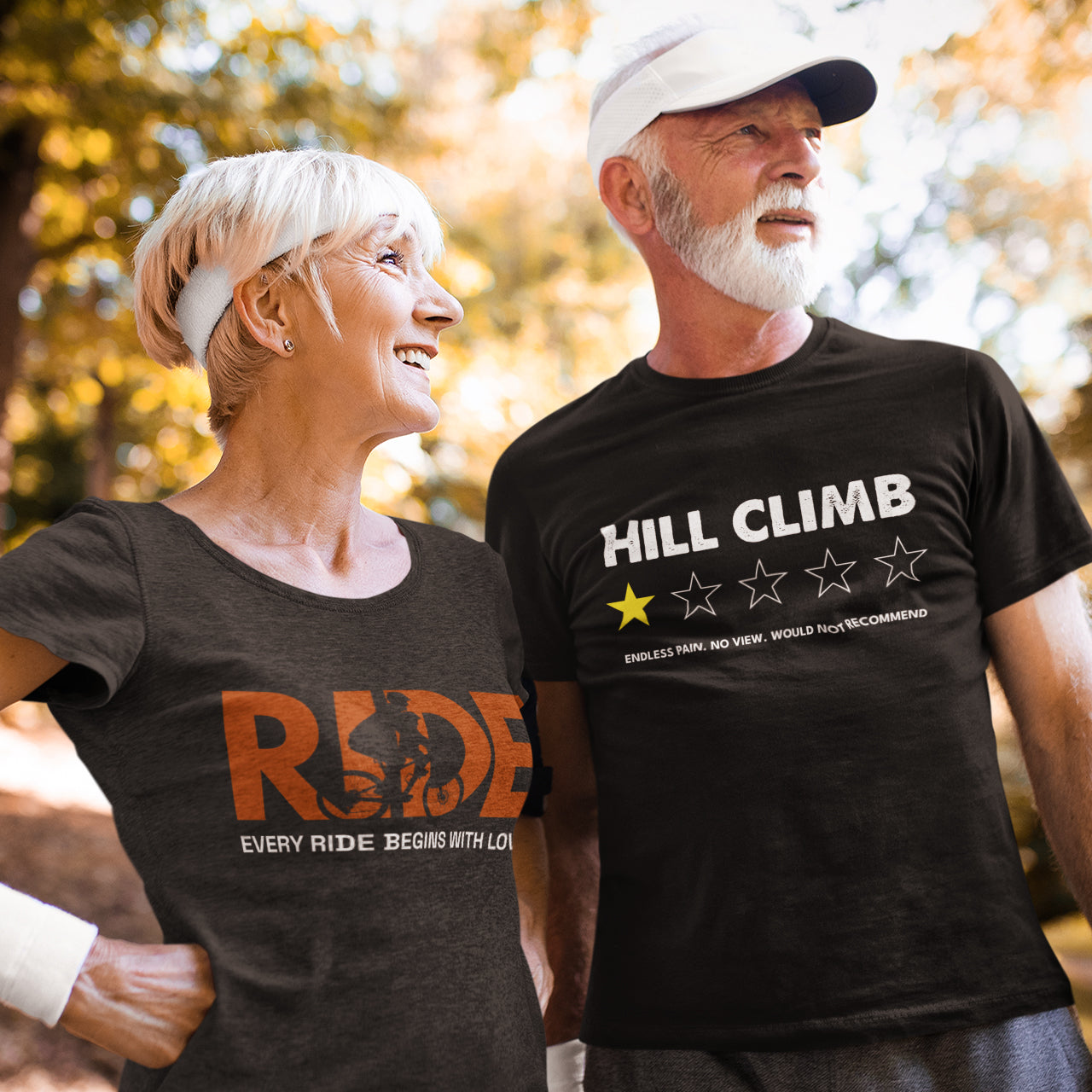 Funny Hill Climb T-Shirt | Sarcastic Cycling Review Tee