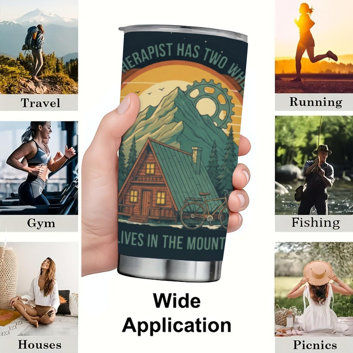 Therapy Wheels Tapered Tumbler