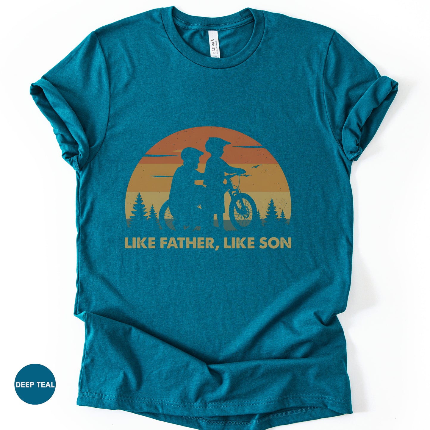 Dad & Son Cycling Tee – “Like Father, Like Son” Family Bike Shirt