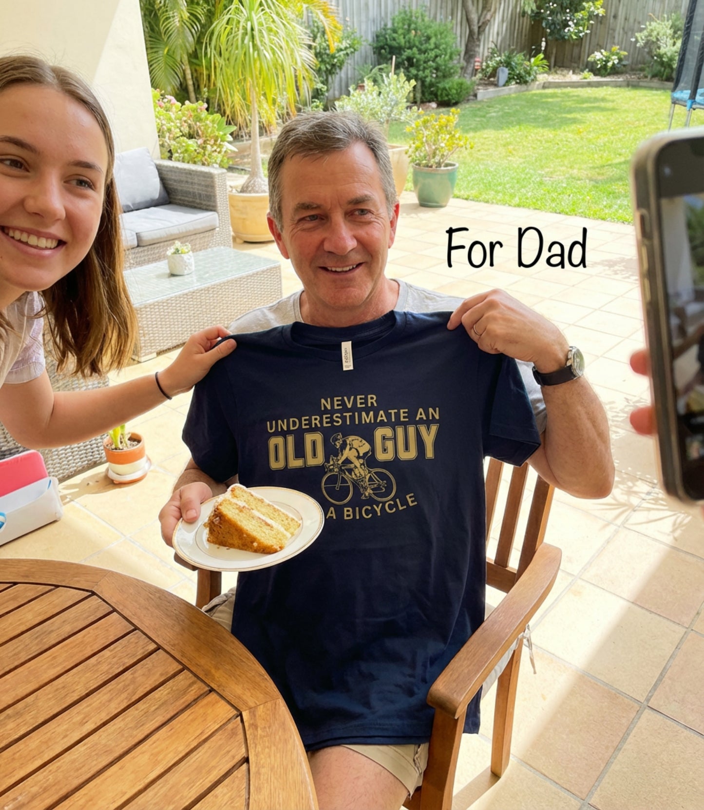 "Never Underestimate an Old Guy" T-Shirt | Veteran Cyclist Gift