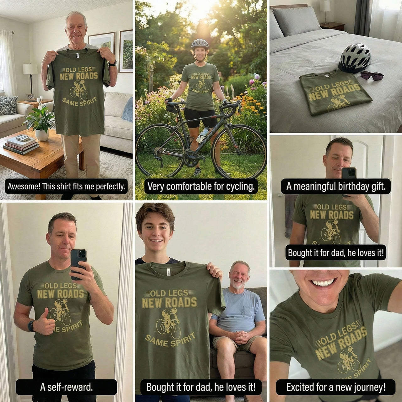 Old Man Strength T-Shirt | Funny Veteran Cyclist Gift