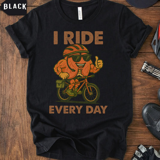 Healthy Lungs, Happy Ride – I Ride Every Day Cycling Tee