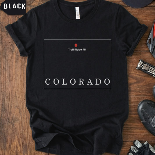 Colorado Cycling T-Shirt – Trail Ridge Road Ride.