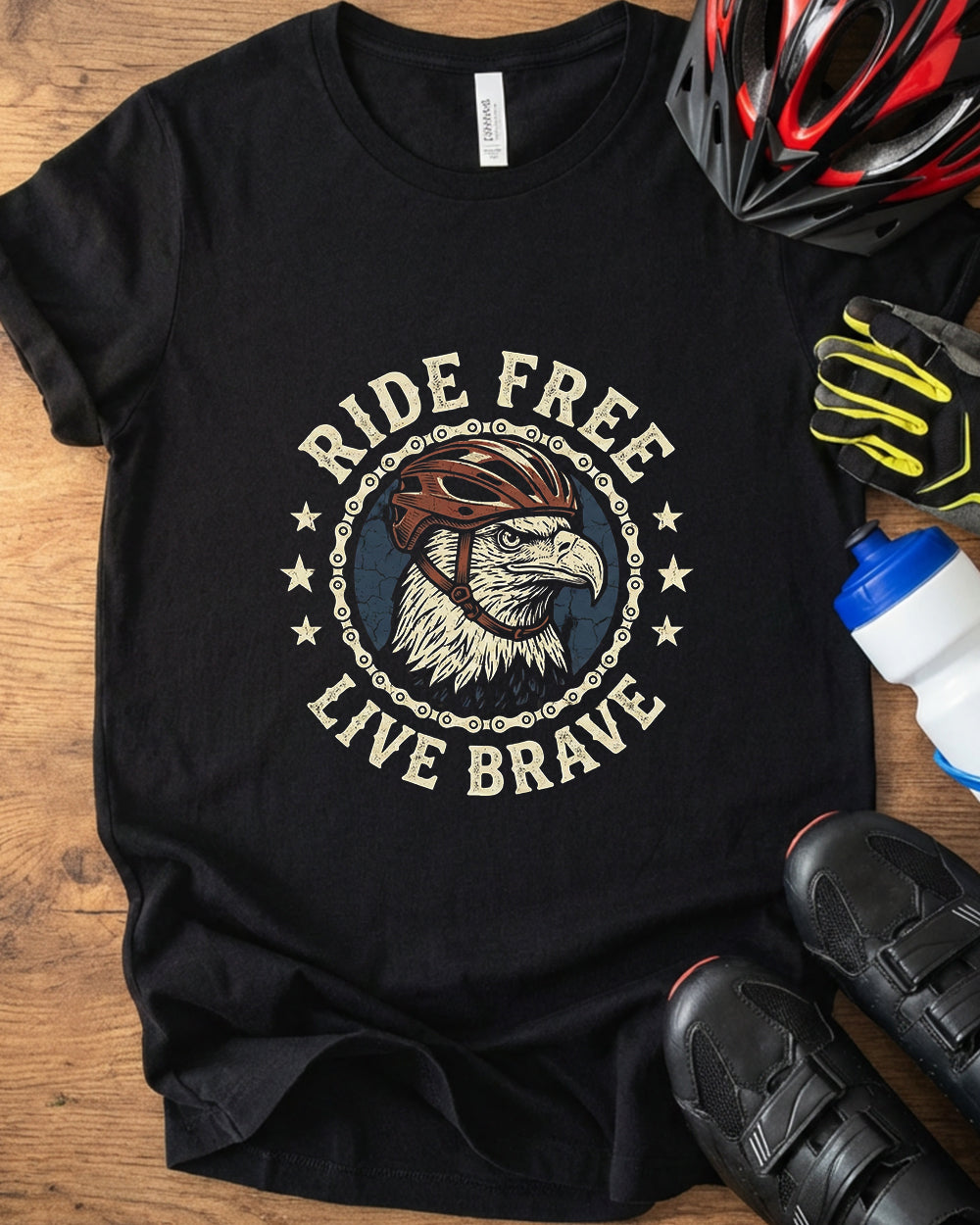"Ride Free Live Brave"T-Shirt