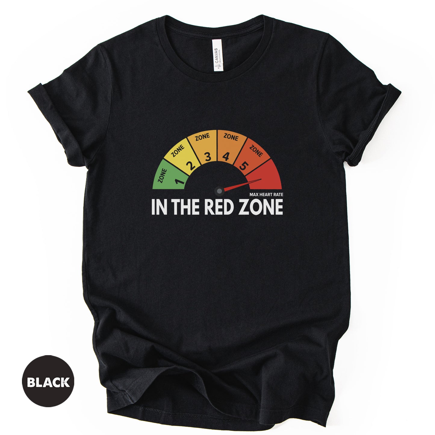 "In The Red Zone" T-Shirt | Funny Heart Rate Zone Cycling Tee