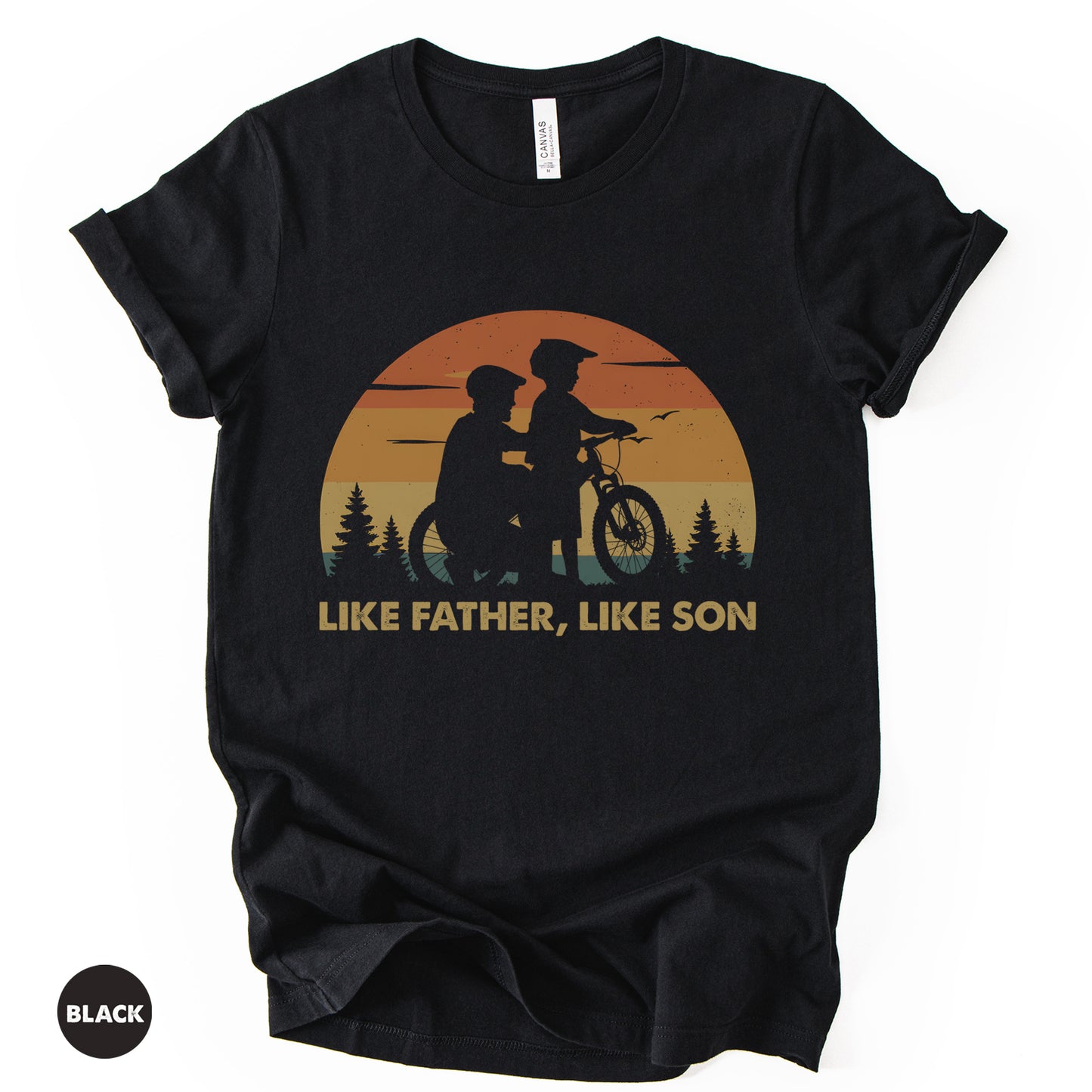 Dad & Son Cycling Tee – “Like Father, Like Son” Family Bike Shirt