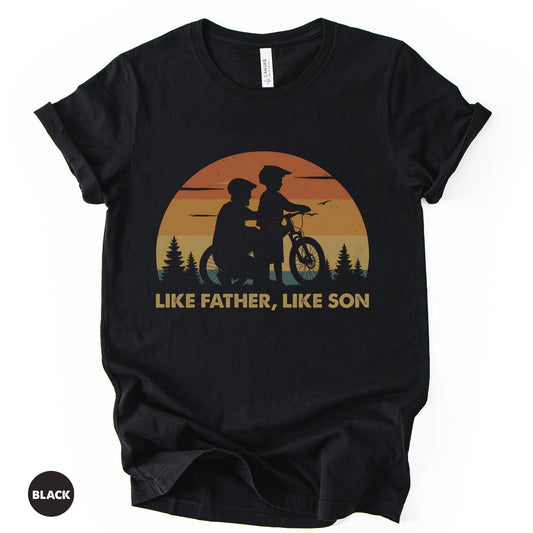 Dad & Son Cycling Tee – “Like Father, Like Son” Family Bike Shirt
