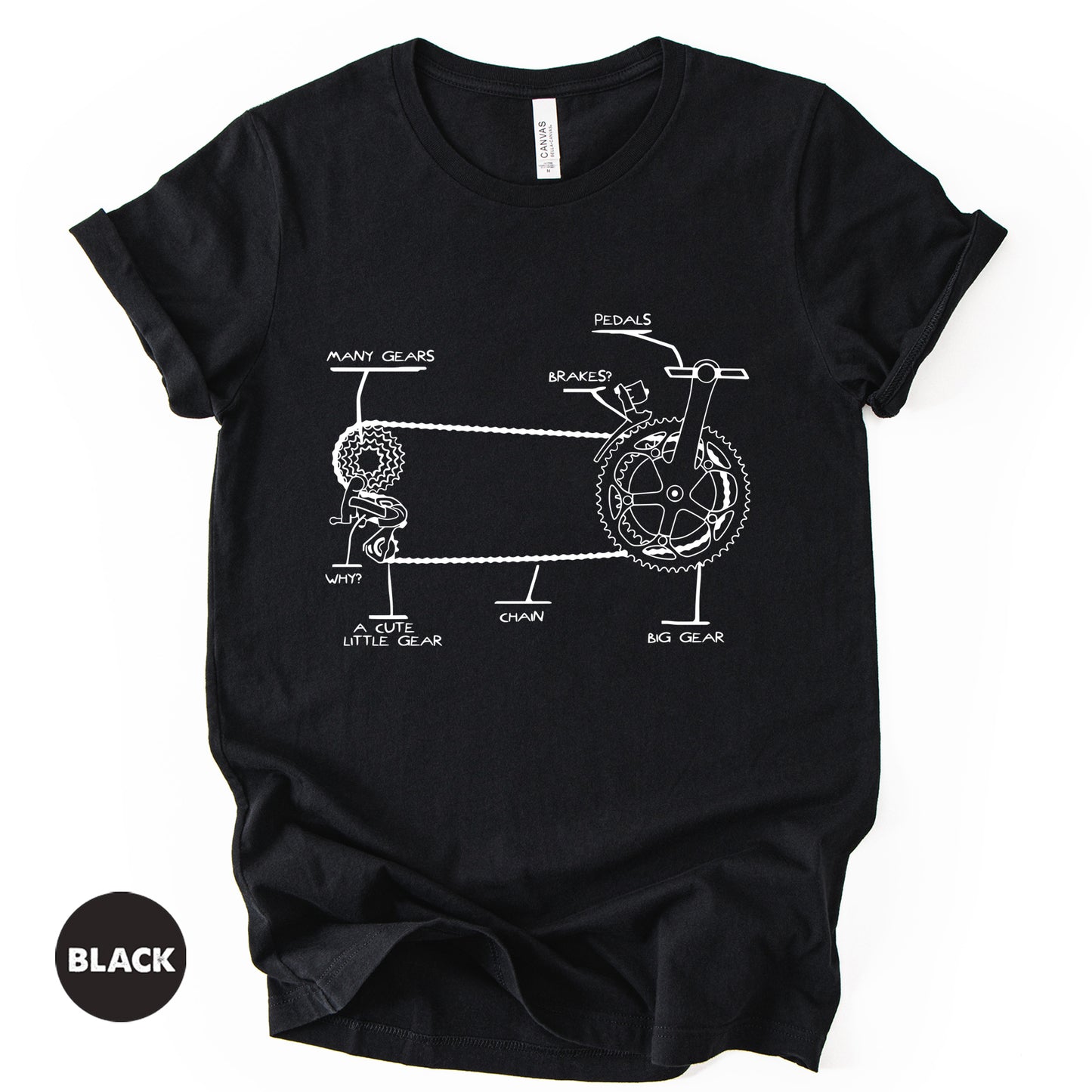 Funny Bike Anatomy T-Shirt | Gift for Dad, Husband, Bike Nerd