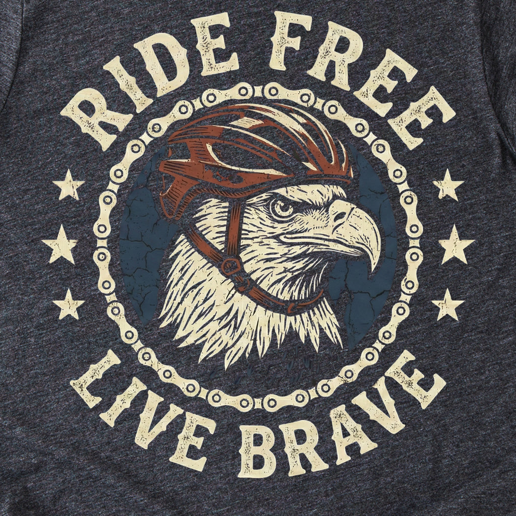 "Ride Free Live Brave"T-Shirt