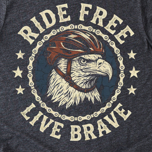 "Ride Free Live Brave"T-Shirt