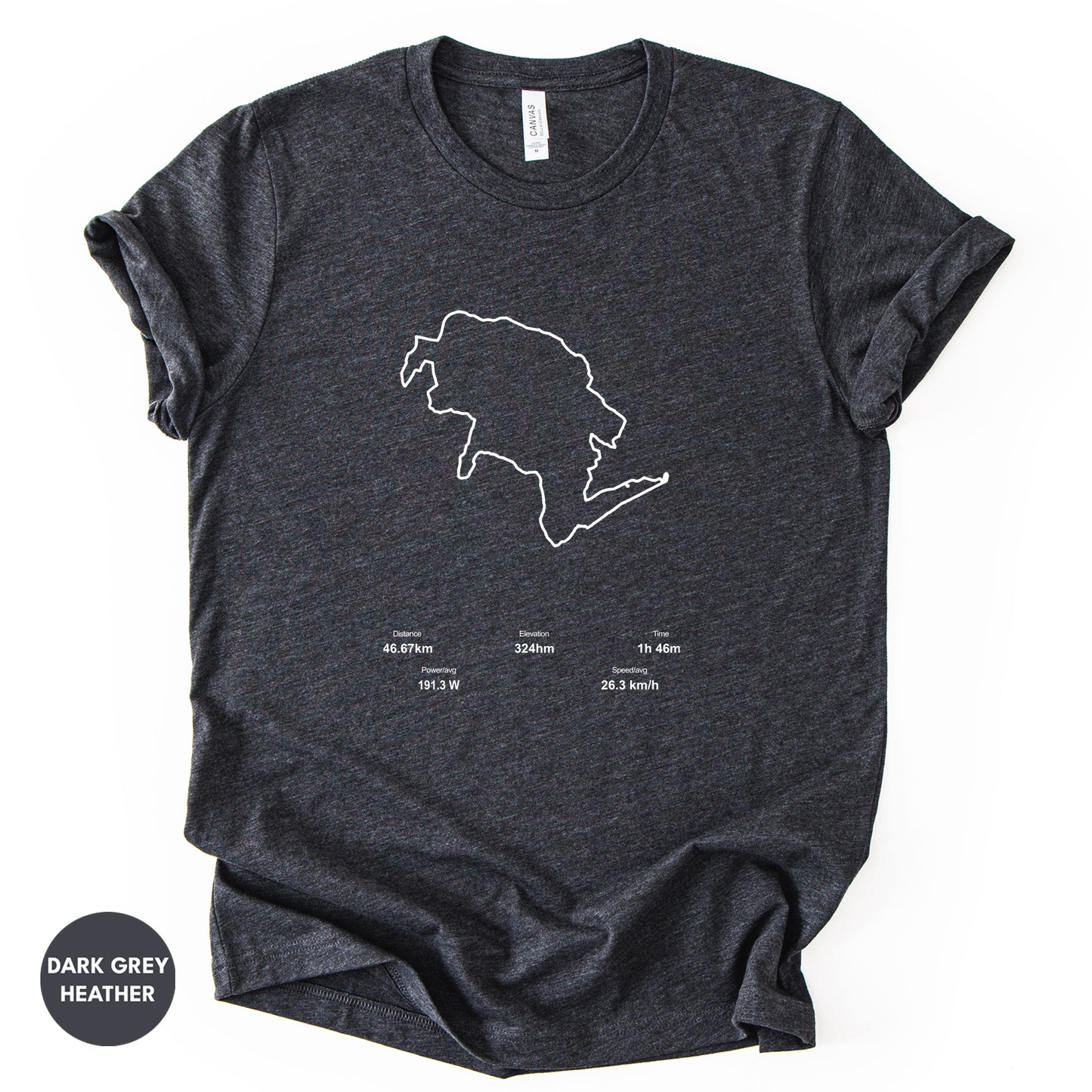 Personalized Cycling T-Shirt – Print Your Own Ride Route.