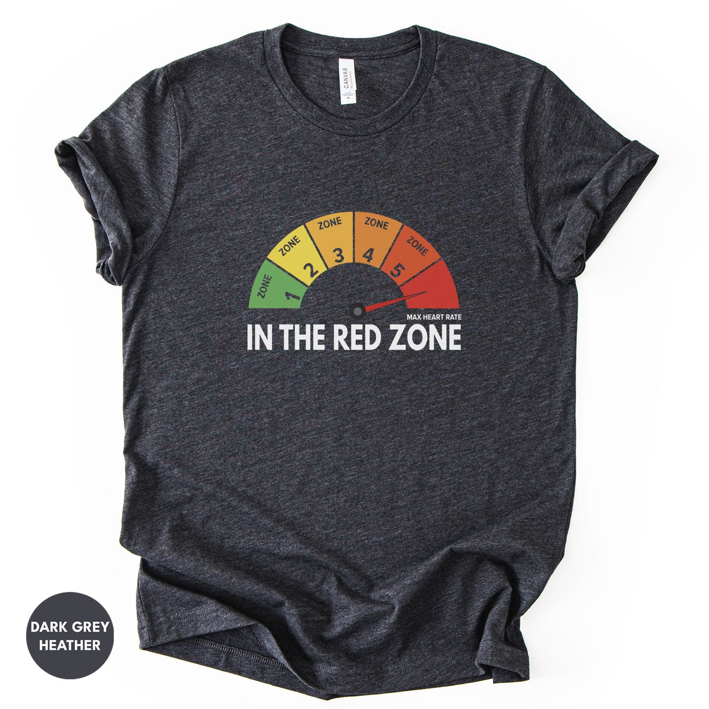 "In The Red Zone" T-Shirt | Funny Heart Rate Zone Cycling Tee