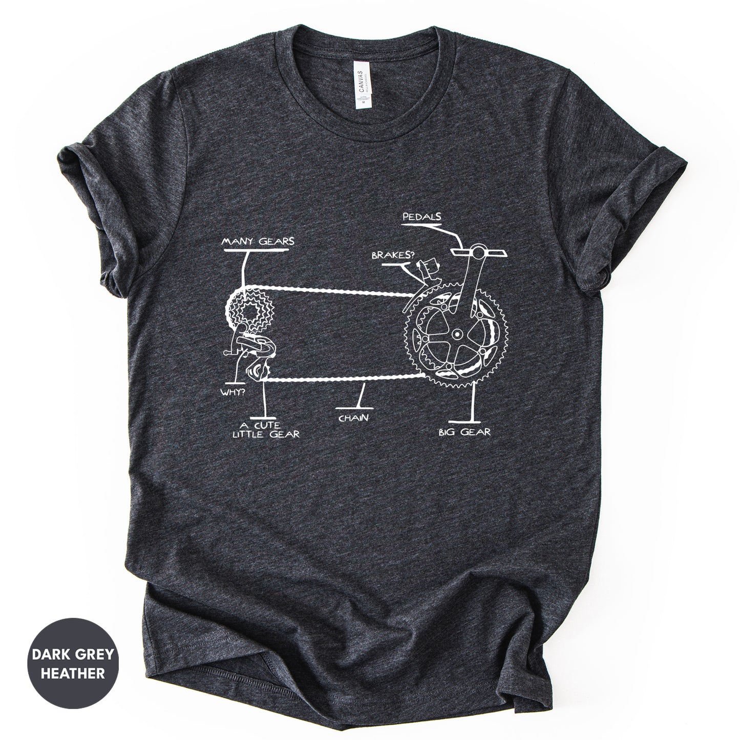 Funny Bike Anatomy T-Shirt | Gift for Dad, Husband, Bike Nerd