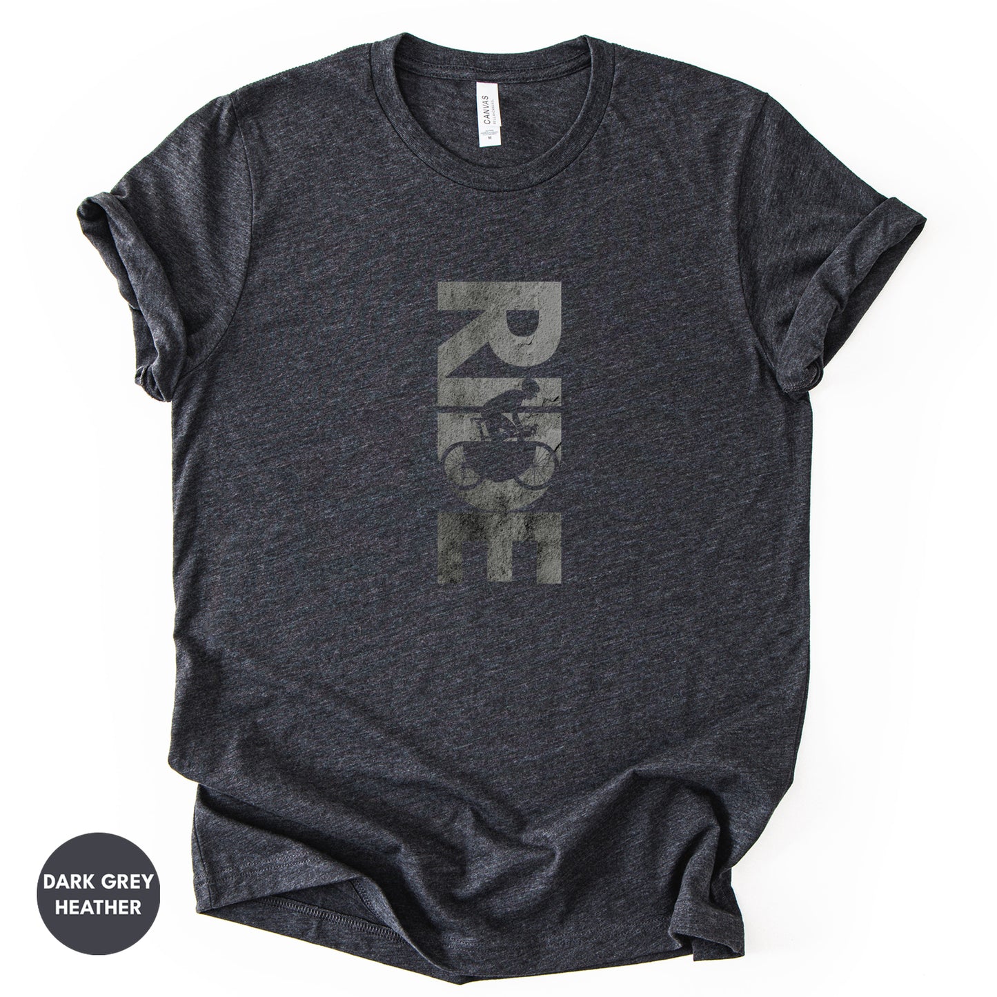 Minimalist Cycling T-Shirt | Negative Space Rider Tee