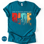 "Life is Better When You Ride" T-Shirt, Mountain Bike Nature Tee