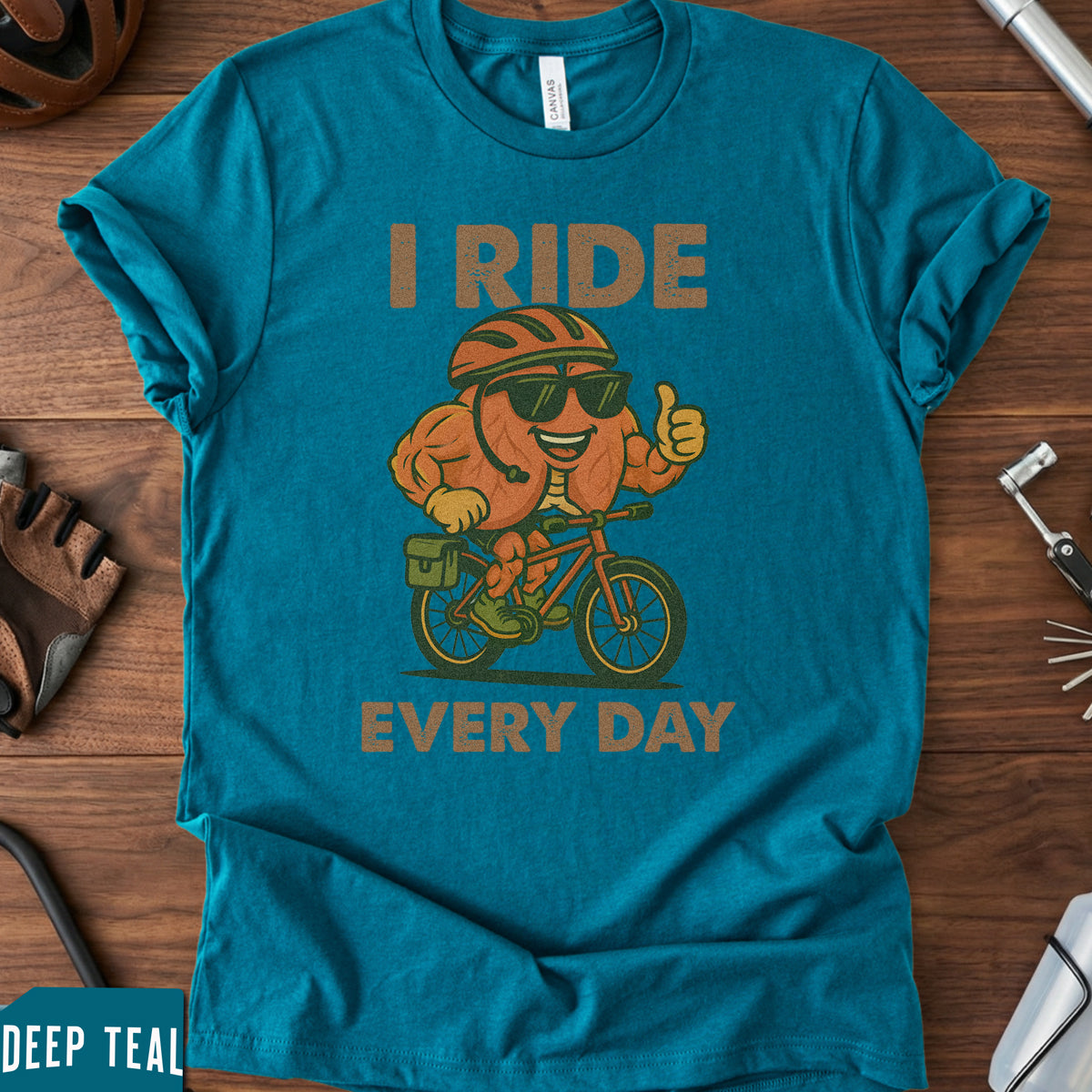 Healthy Lungs, Happy Ride – I Ride Every Day Cycling Tee