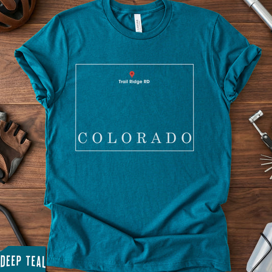 Colorado Cycling T-Shirt – Trail Ridge Road Ride.