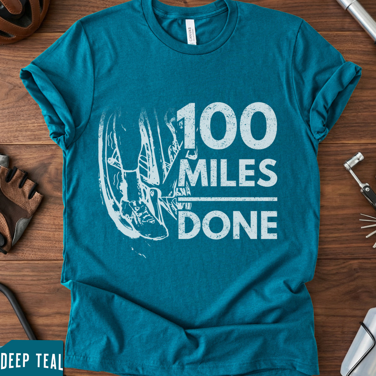"100 Miles Done" T-Shirt | Century Ride Finisher Gift