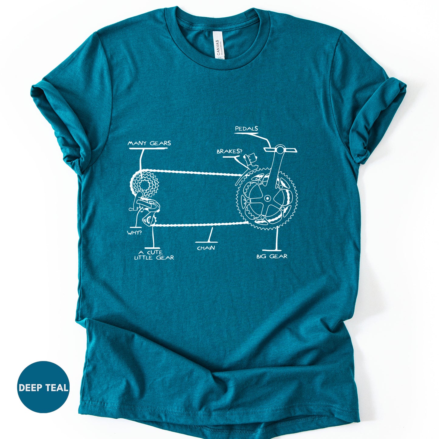 Funny Bike Anatomy T-Shirt | Gift for Dad, Husband, Bike Nerd