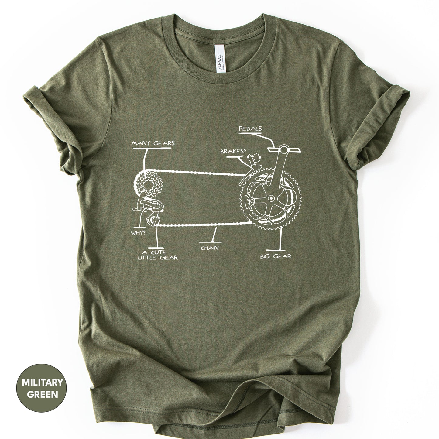 Funny Bike Anatomy T-Shirt | Gift for Dad, Husband, Bike Nerd