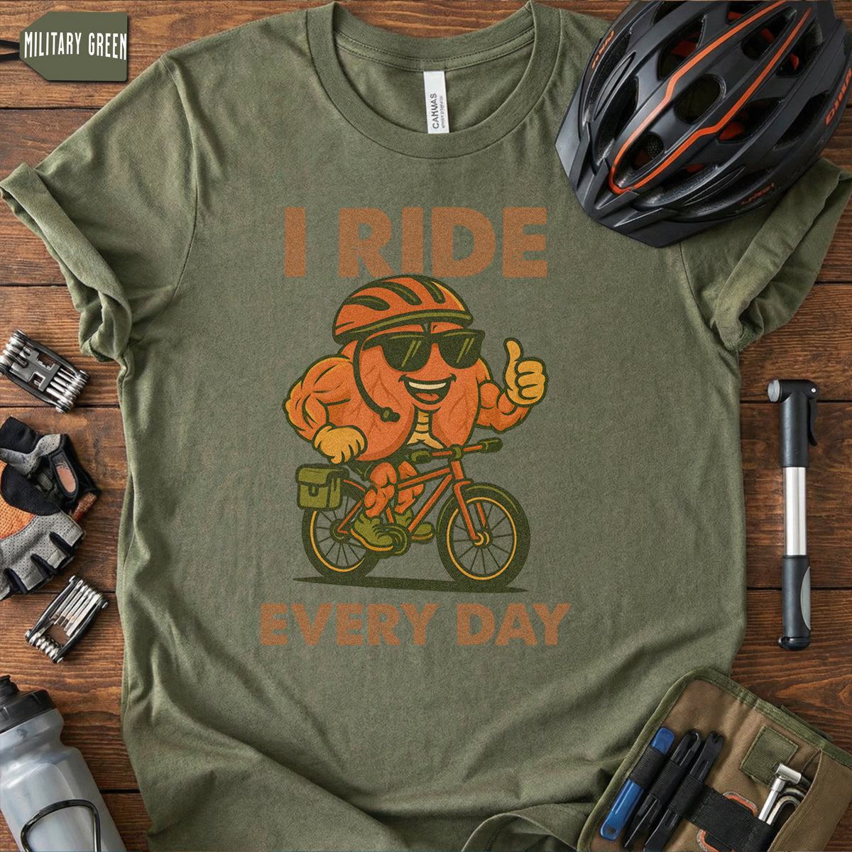 Healthy Lungs, Happy Ride – I Ride Every Day Cycling Tee