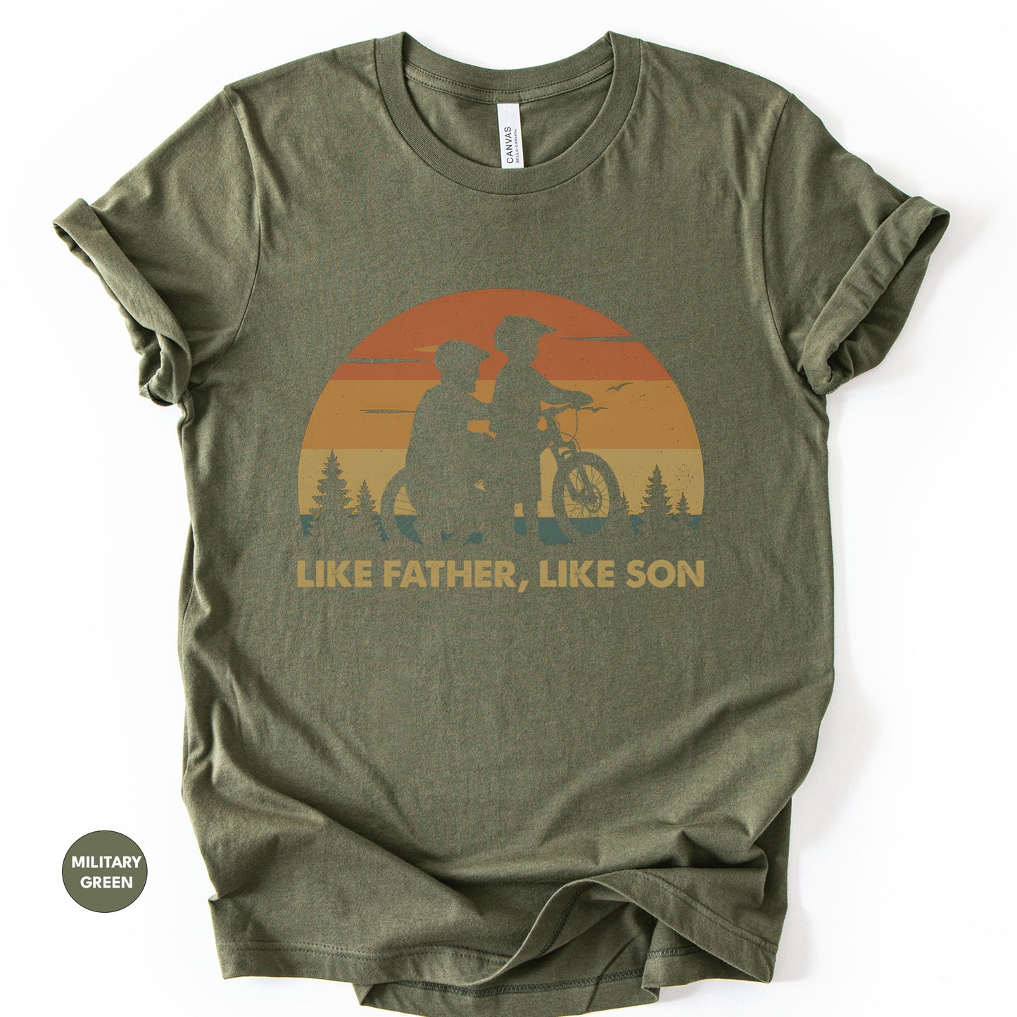 Dad & Son Cycling Tee – “Like Father, Like Son” Family Bike Shirt