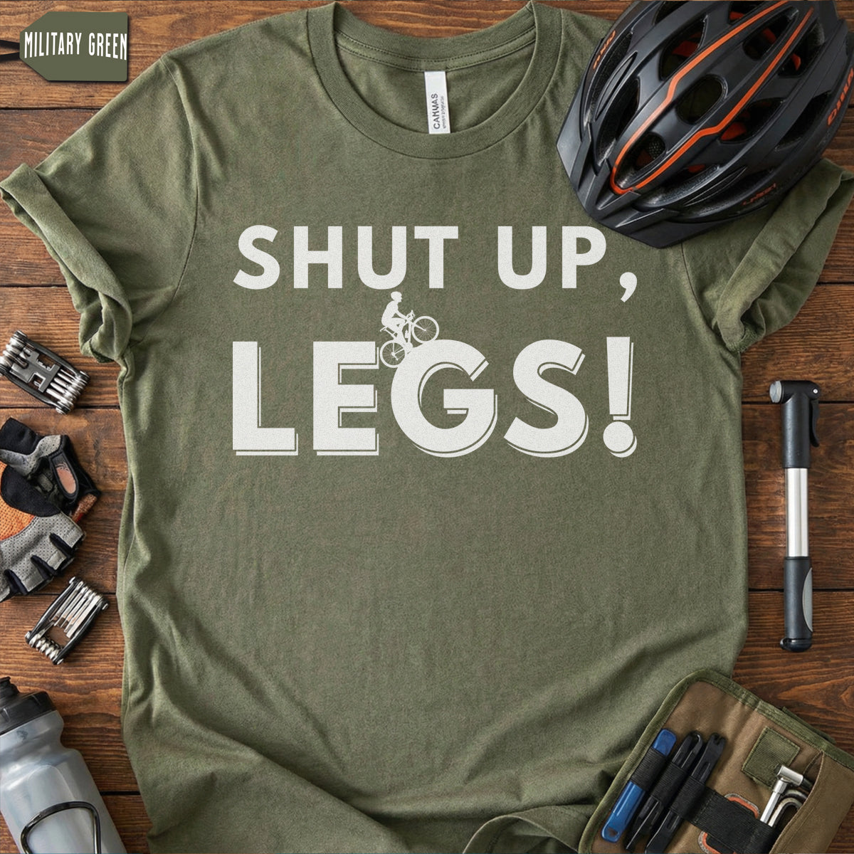 Jens Voigt Quote Shirt | "Shut Up Legs" Cycling Mantra Tee