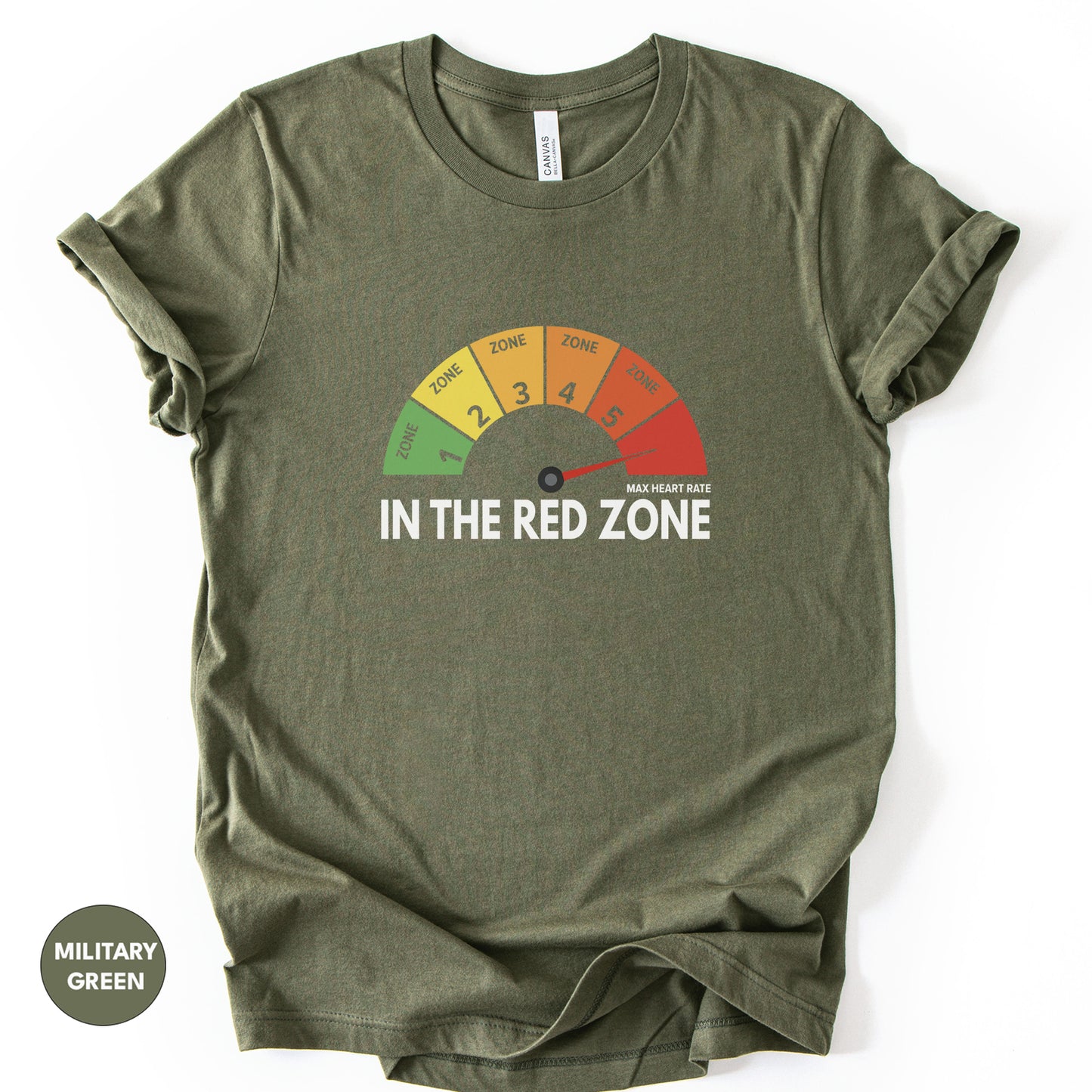 "In The Red Zone" T-Shirt | Funny Heart Rate Zone Cycling Tee