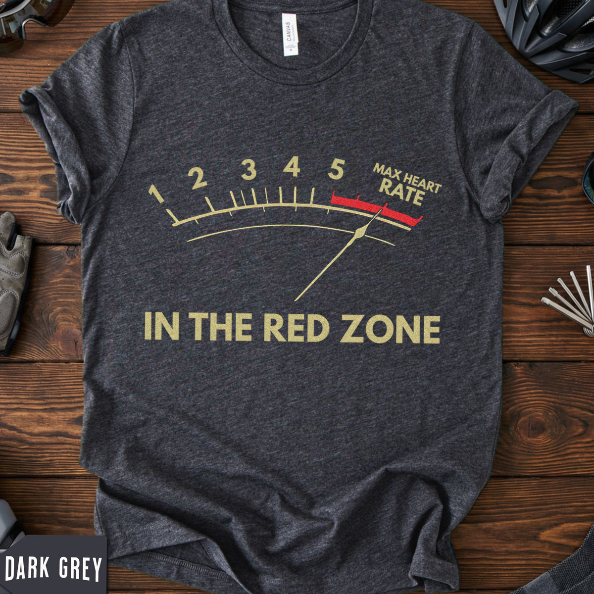"In The Red Zone" T-Shirt | Funny Max Heart Rate Cycling Tee