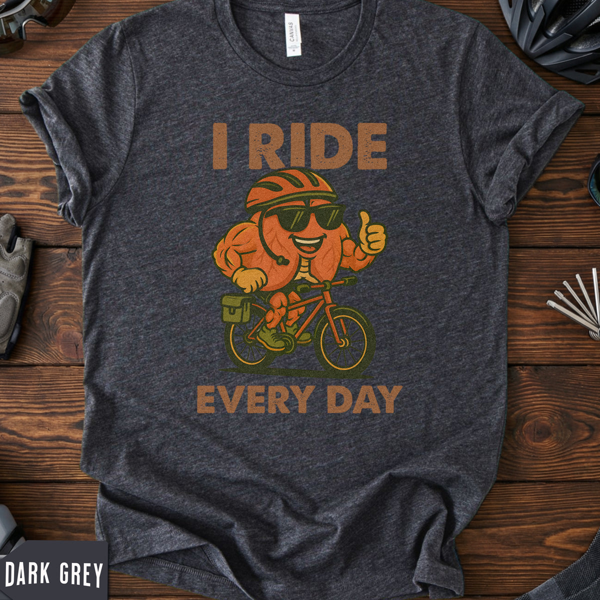 Healthy Lungs, Happy Ride – I Ride Every Day Cycling Tee
