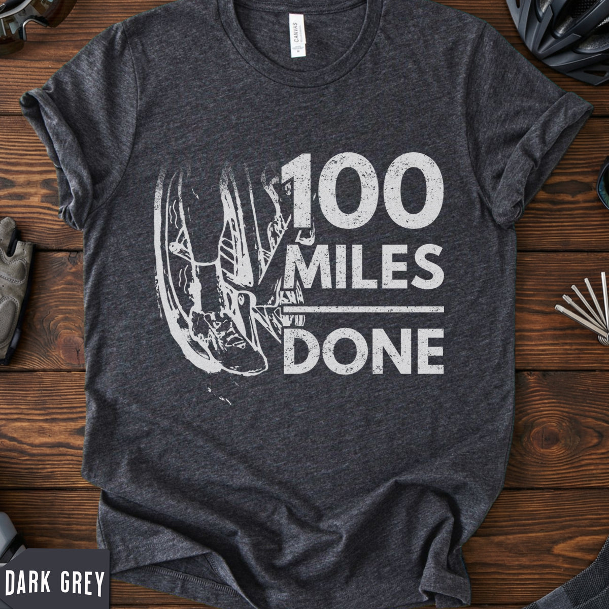 "100 Miles Done" T-Shirt | Century Ride Finisher Gift
