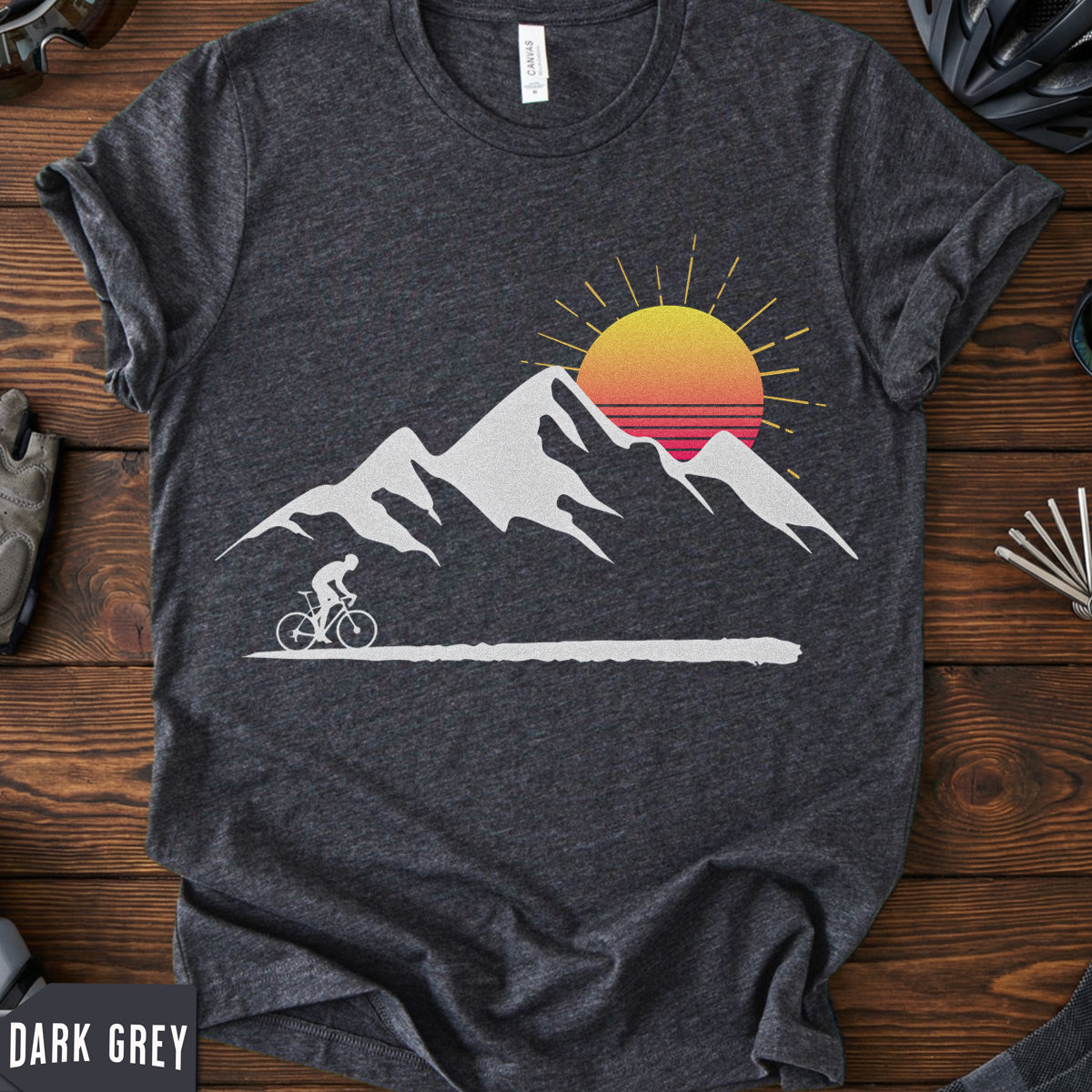 Sunrise Cycling T-Shirt | Peaceful Morning Ride Tee
