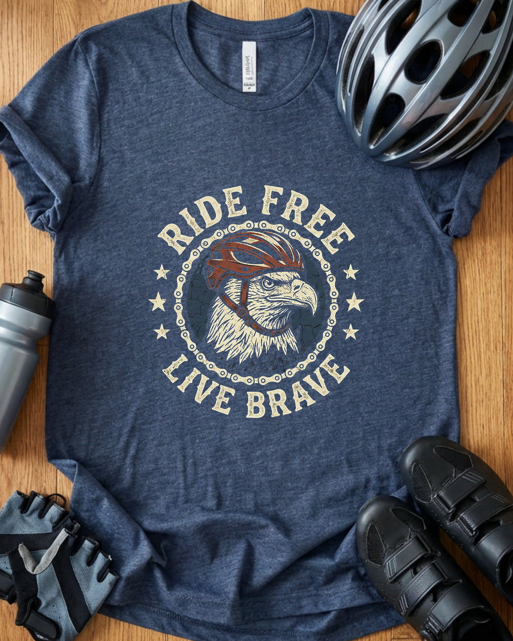 "Ride Free Live Brave"T-Shirt
